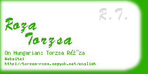 roza torzsa business card